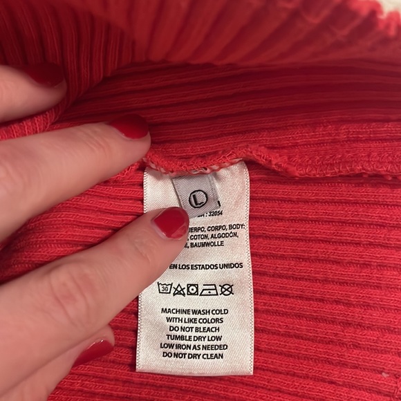 NWT Anthropologie t.la Ribbed Halter Top With Sexy Cross Neck Size L - Picture 11 of 11